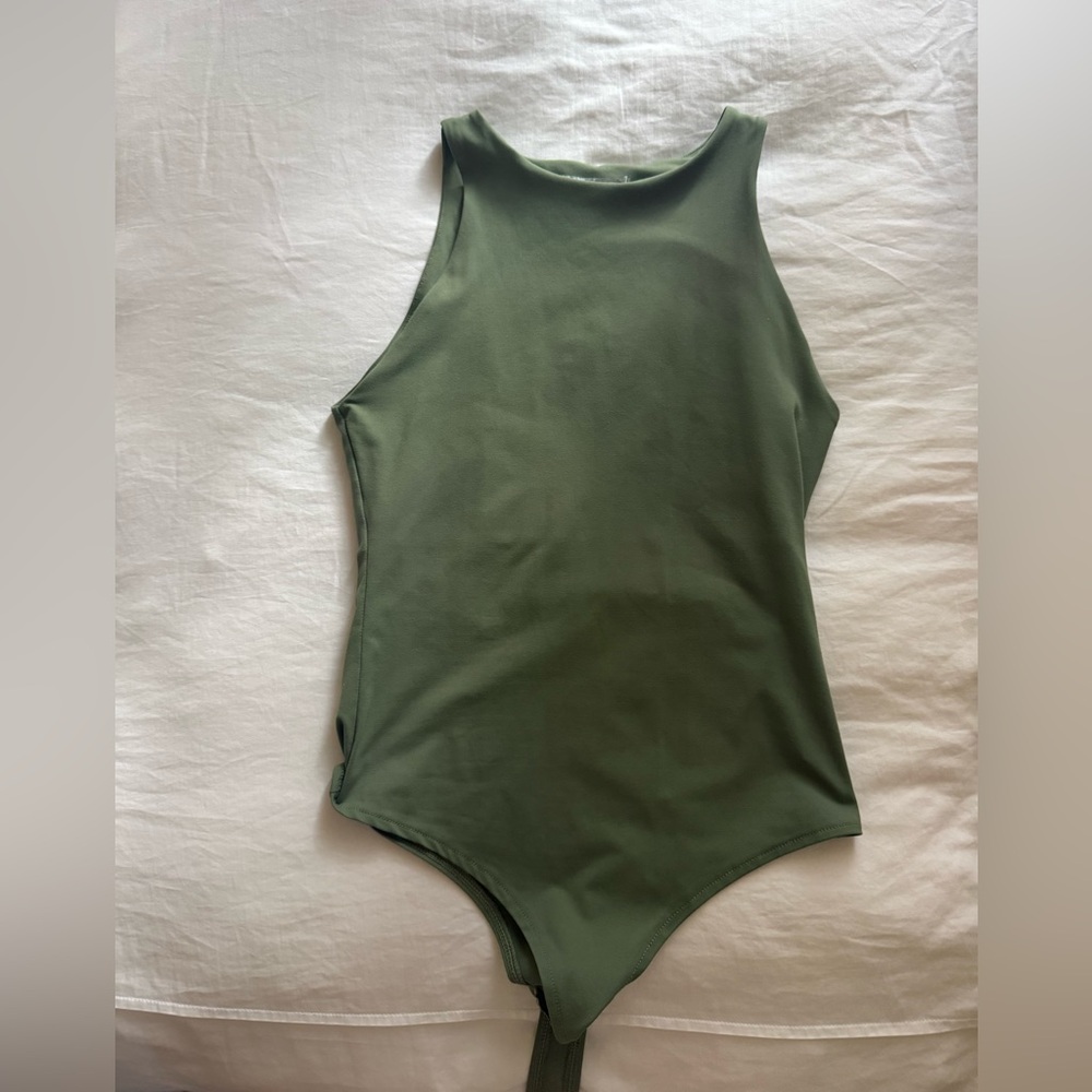 Forest Green Butter Soft High Neck Bodysuit